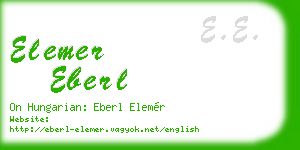 elemer eberl business card